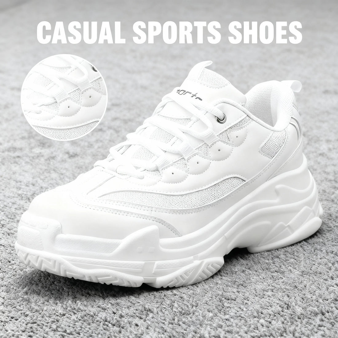 Casual Sports Shoes Soft Sole Breathable Daily Commute Outdoor Walking Men Casual Comfort Women Fashion Versatile Sneakers