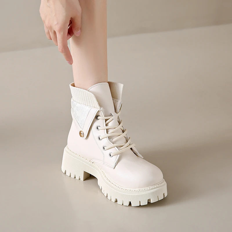 Boots Women New 2024 Winter Footwear Luxury Designer Female Shoes Fashion Rock Ladies Lolita Ankle Lady Boots Rock Shoes Woman