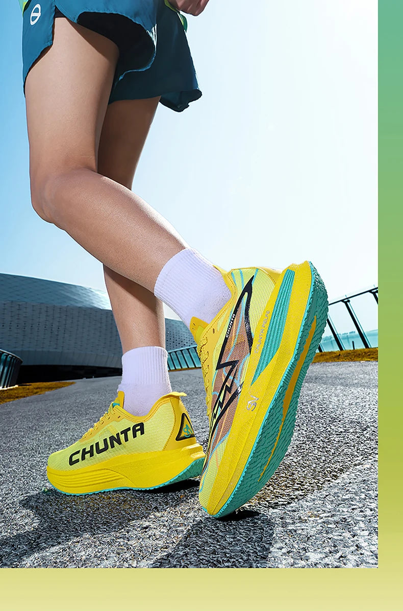 Running Shoes Carbon Board Speciality Marathon Men Sports Breathable Lightweight Women's Comfortable Nonskid Chunta Sneakers