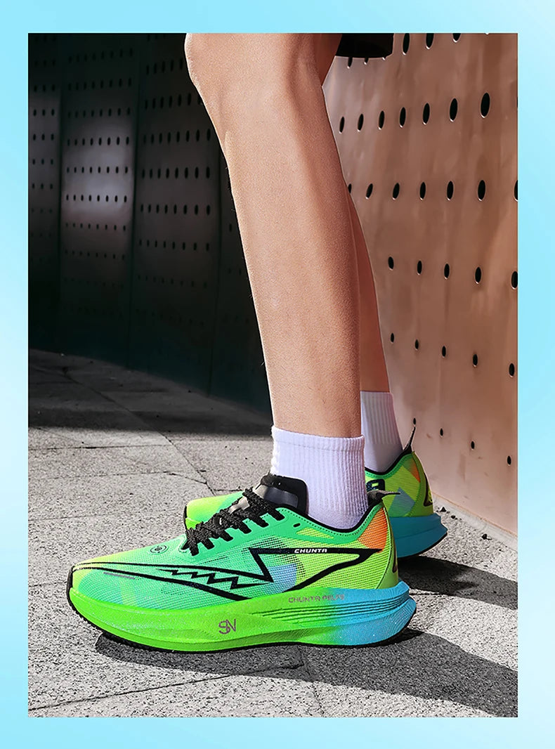 Running Shoes Carbon Board Speciality Marathon Men Sports Breathable Lightweight Women's Comfortable Nonskid Chunta Sneakers