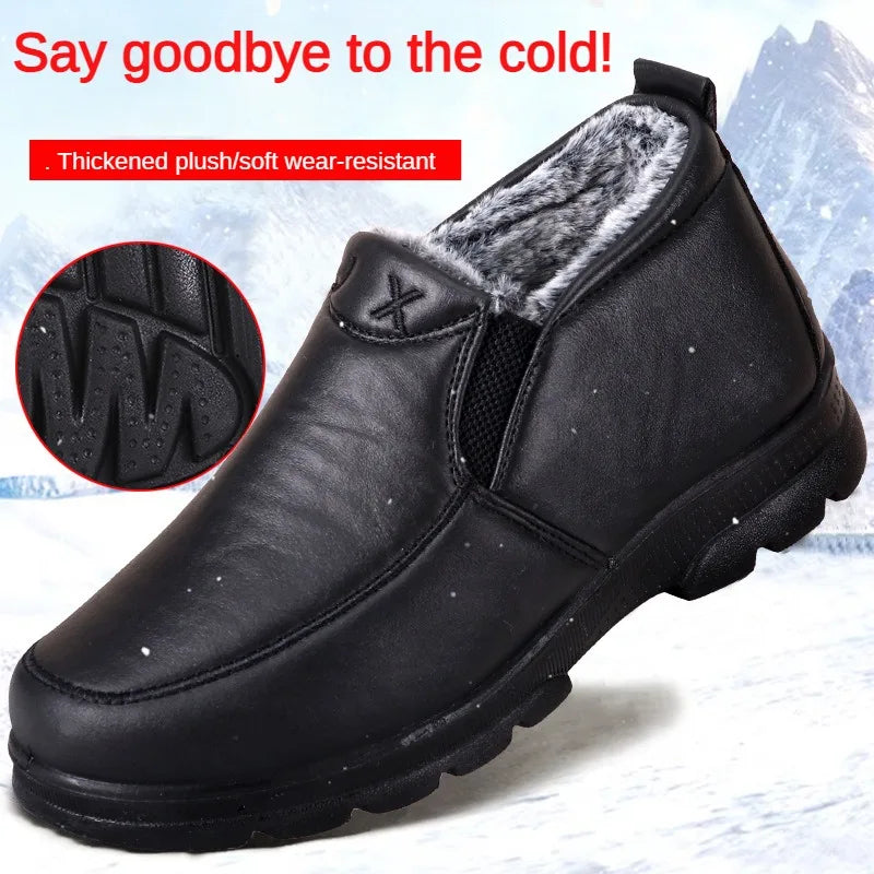 Boots men's snow outdoor men's shoes men's winter boots hiking ankle boots waterproof men's shoes work shoes shoes