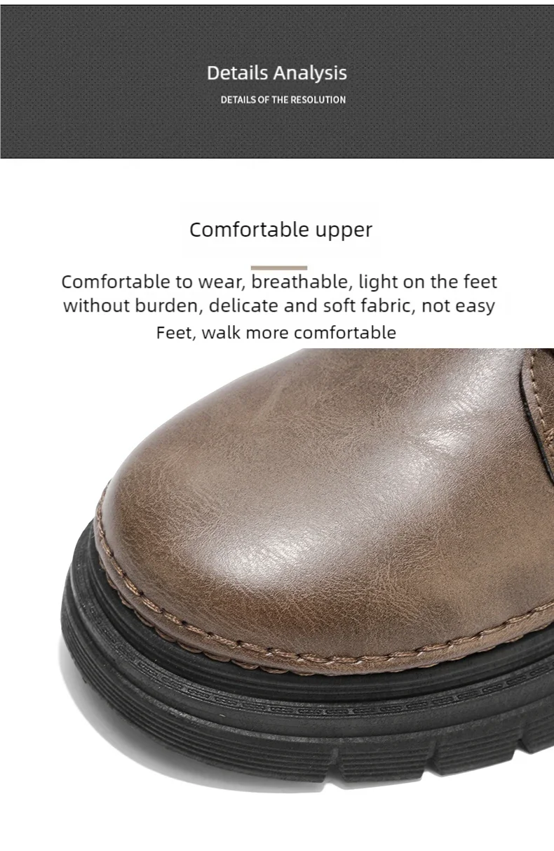 Men's boots four seasons retro British tooling shoes soft sole anti-slip high-top casual boots fashion youth outdoor boots