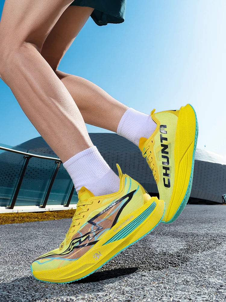 Running Shoes Carbon Board Speciality Marathon Men Sports Breathable Lightweight Women's Comfortable Nonskid Chunta Sneakers