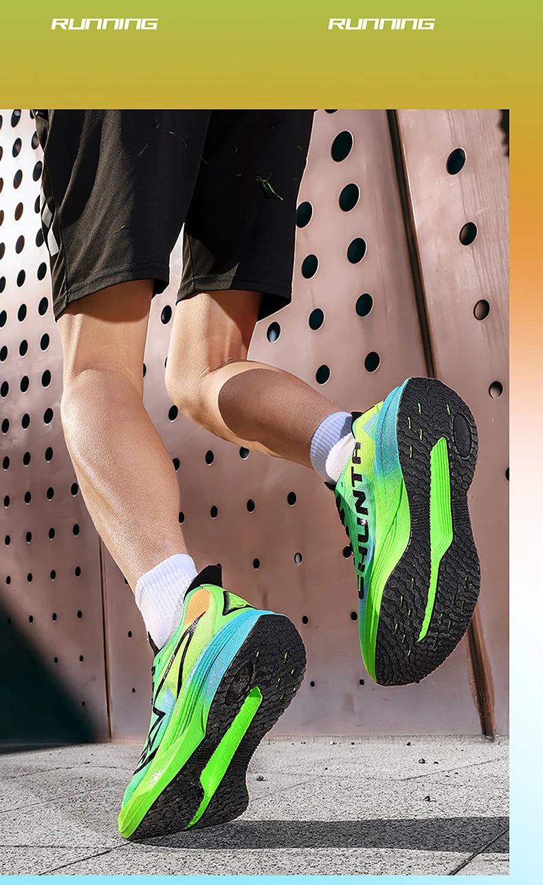 Running Shoes Carbon Board Speciality Marathon Men Sports Breathable Lightweight Women's Comfortable Nonskid Chunta Sneakers