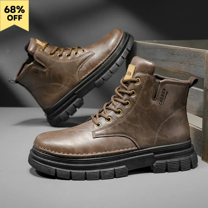 Men's boots four seasons retro British tooling shoes soft sole anti-slip high-top casual boots fashion youth outdoor boots