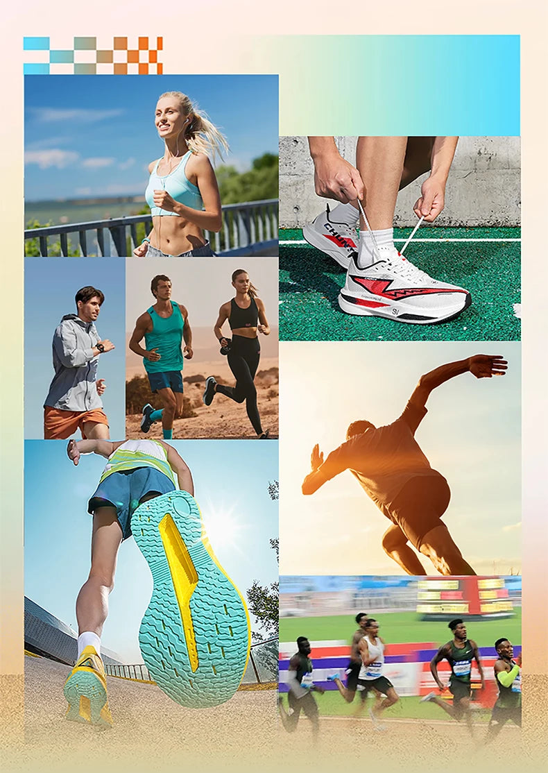 Running Shoes Carbon Board Speciality Marathon Men Sports Breathable Lightweight Women's Comfortable Nonskid Chunta Sneakers