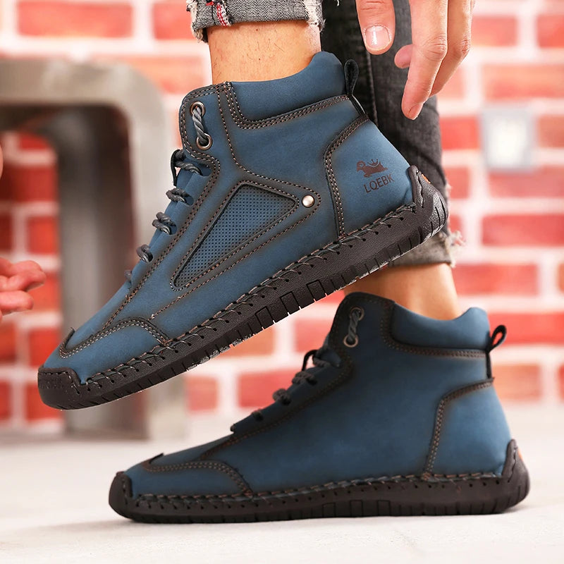 Boots for Men British Style Retro Anti Slip Loafers Casual Soft Soled Women Nude BootsSpring Autumn Comfortable New Women's Shoe