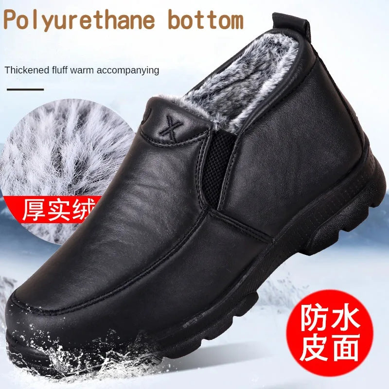 Boots men's snow outdoor men's shoes men's winter boots hiking ankle boots waterproof men's shoes work shoes shoes