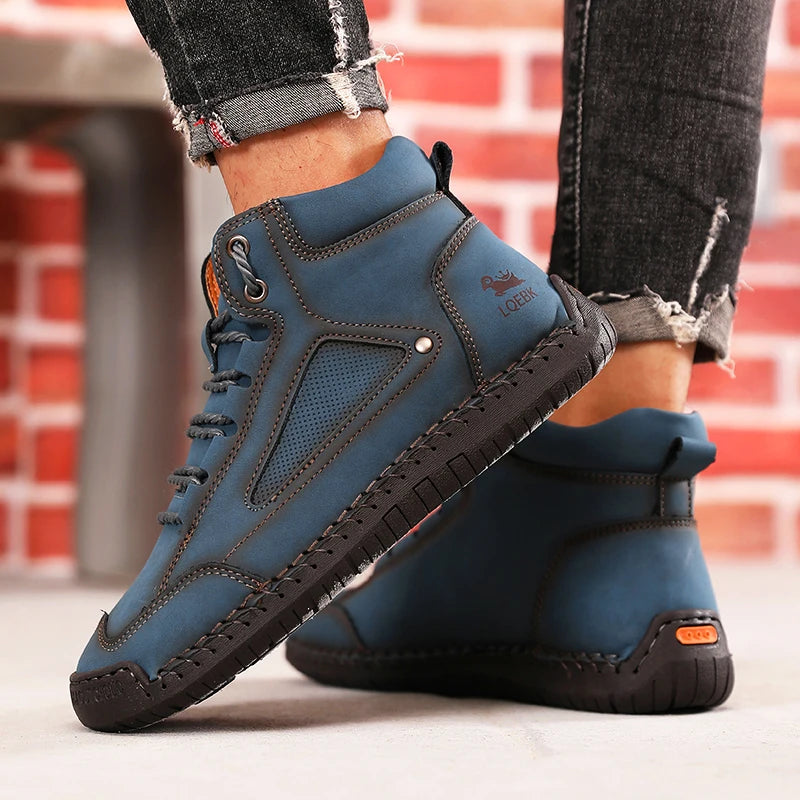 Boots for Men British Style Retro Anti Slip Loafers Casual Soft Soled Women Nude BootsSpring Autumn Comfortable New Women's Shoe