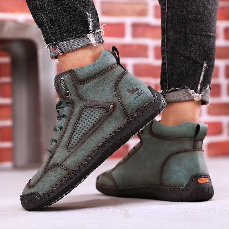Boots for Men British Style Retro Anti Slip Loafers Casual Soft Soled Women Nude BootsSpring Autumn Comfortable New Women's Shoe