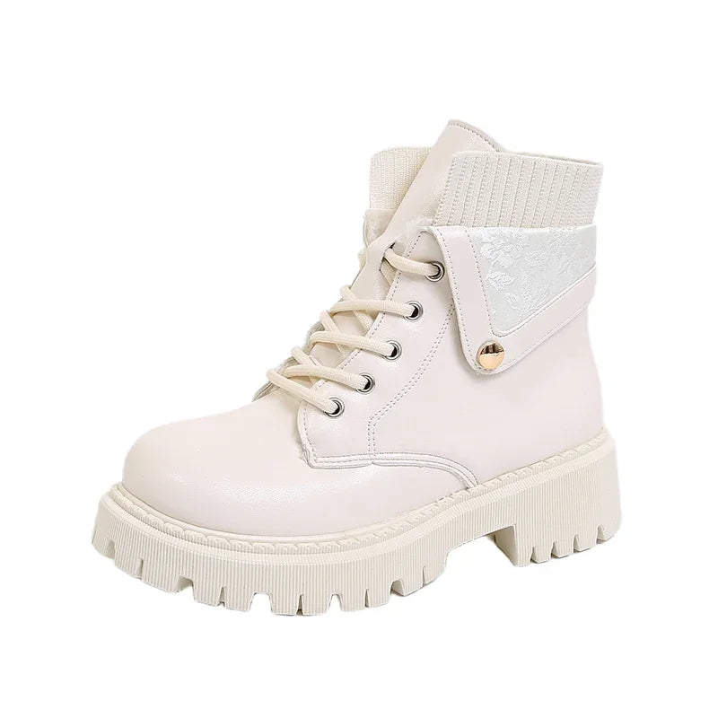 Boots Women New 2024 Winter Footwear Luxury Designer Female Shoes Fashion Rock Ladies Lolita Ankle Lady Boots Rock Shoes Woman