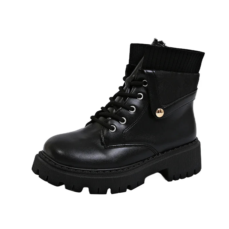 Boots Women New 2024 Winter Footwear Luxury Designer Female Shoes Fashion Rock Ladies Lolita Ankle Lady Boots Rock Shoes Woman