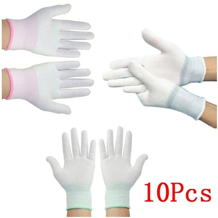 5Pair pu coated palm coated finger PC Antiskid for Finger Protection Antistatic Gloves Anti Static ESD Electronic Working Gloves