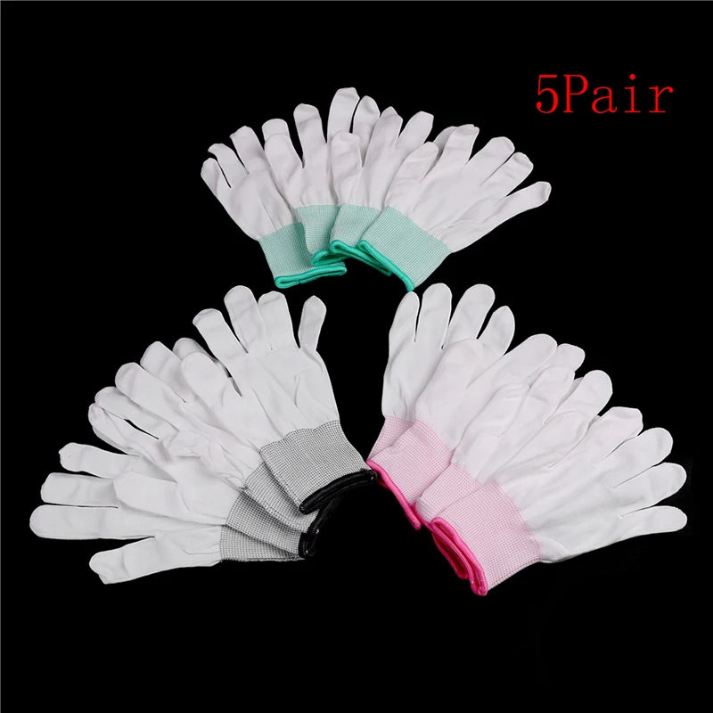5Pair pu coated palm coated finger PC Antiskid for Finger Protection Antistatic Gloves Anti Static ESD Electronic Working Gloves